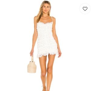 For Love and Lemons Samira Mini Dress- White